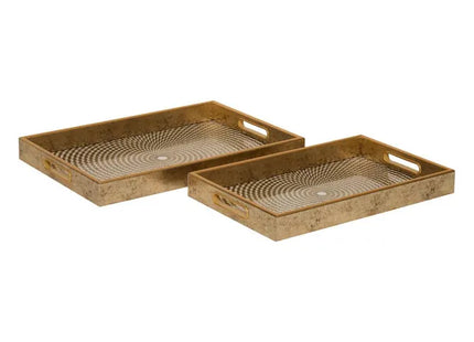 Bandeja "Elya " rectangular 43x28cm dorada MM - 215295