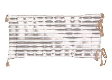 Almohada "Groove" de suelo de 120x60cm, lino beige a rayas - 215332B