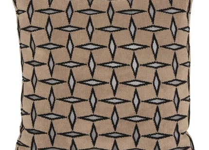Almohada "Diamante" de 40x40 cm, jacquard gráfico marrón - 215337A