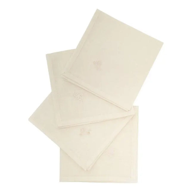 4 servilletas "Joy" 40x40cm, blancas - 215376A