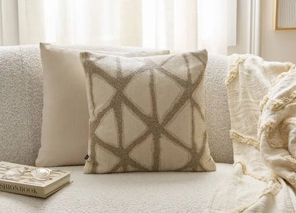 Almohada "Dune" 40x40cm jacquard beige - 215426A