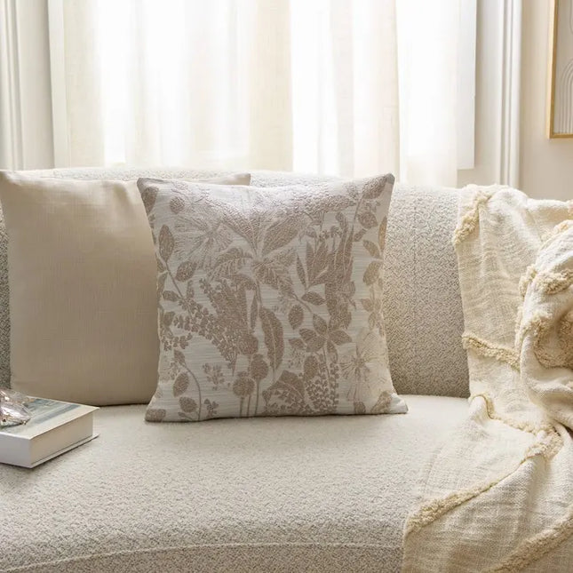 Almohada "Samara" de lino beige de 40x40 cm - 215491A