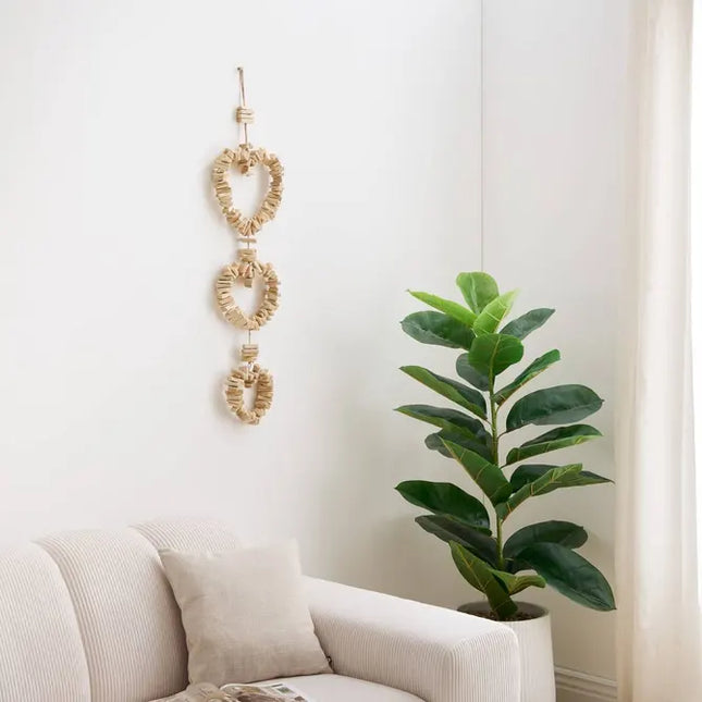 Decoración de pared con forma de corazón de "Agnes" 94 cm de alto, hecha de madera - 215513