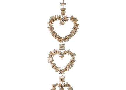 Decoración de pared con forma de corazón de "Agnes" 94 cm de alto, hecha de madera - 215513