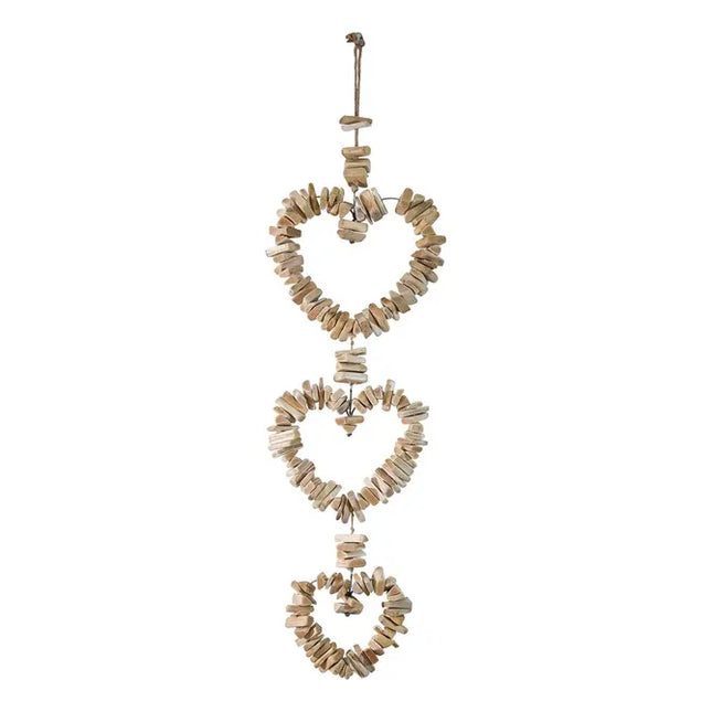 Decoración de pared con forma de corazón de "Agnes" 94 cm de alto, hecha de madera - 215513