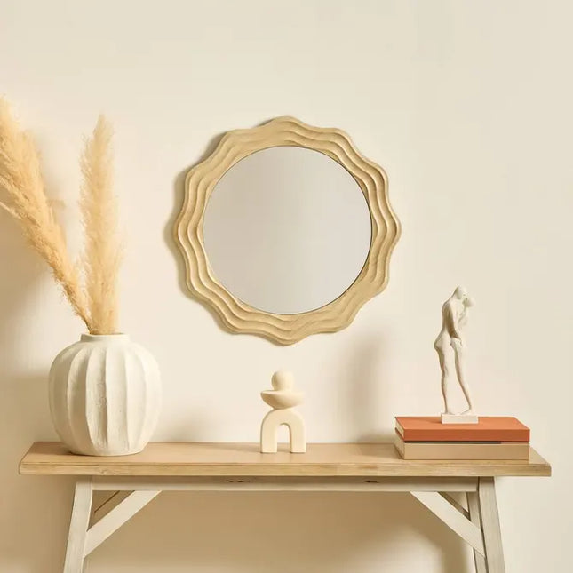 Espejo "Charlie" D55cm beige -  215520