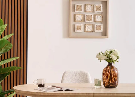 Decoración de pared "Rafael" 50x50cm beige - 215576