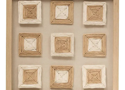 Decoración de pared "Rafael" 50x50cm beige - 215576