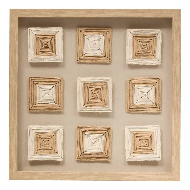 Decoración de pared "Rafael" 50x50cm beige - 215576