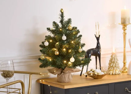 Árbol de Navidad artificial de mesa iluminado "Juti" de 50 cm - 215602