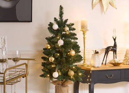 Árbol de Navidad artificial de mesa iluminado "Juti" de 90 cm - 215603