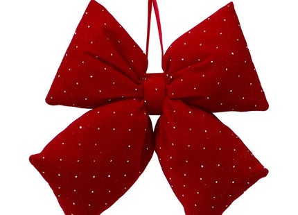 Lazo de abeto acolchado rojo de 24 x 20 cm - 215680