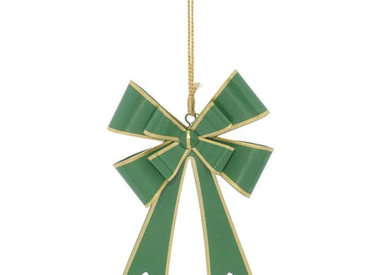 Adorno navideño de metal con doble lazo de 15 cm para árbol de Navidad - 215721