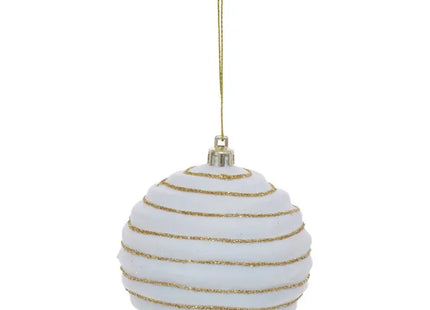 Bola de Navidad de cristal, terciopelo, 8 cm de diámetro - 215773