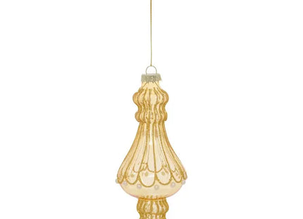 Adorno para árbol de Navidad Lámpara de araña en cristal ámbar de 15 cm - 215806