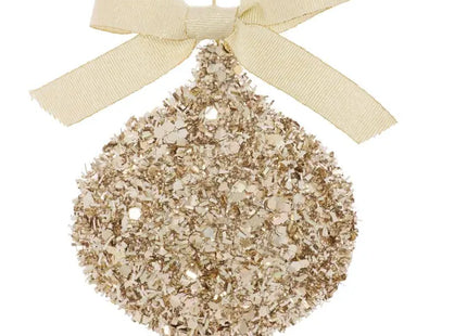 Adorno navideño dorado brillante para árbol de Navidad, 8 cm - 215827