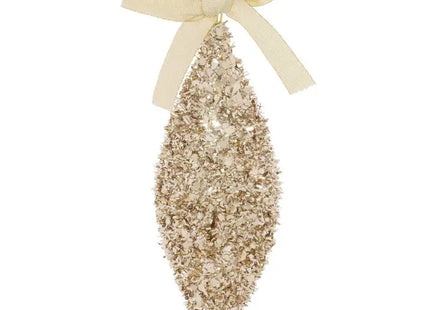 Adorno navideño dorado brillante para árbol de Navidad, 8 cm - 215827