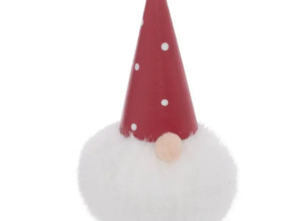 Adorno navideño de madera con forma de gnomo rojo y azul para árbol de Navidad, 10 cm - 215828