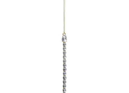 Juego de 2 adornos de árbol de Navidad con cadena de pedrería metálica, 18 cm - 215906