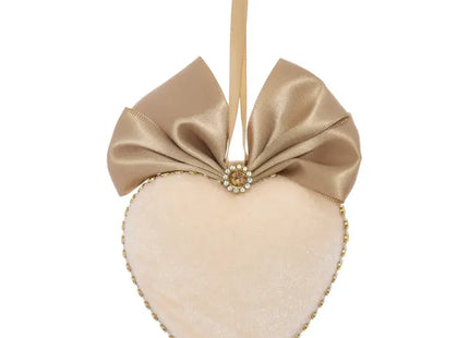Adorno navideño de terciopelo dorado para árbol de Navidad, 12 cm - 215908