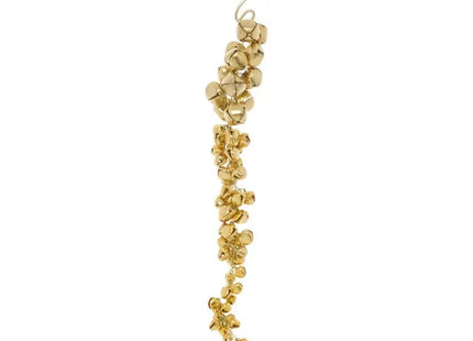 Adorno para árbol de Navidad con un racimo de campanillas en metal dorado, 22 cm - 215920