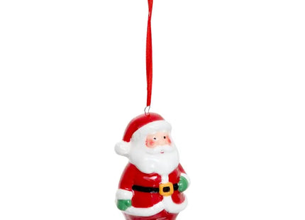 Adorno navideño de cerámica de Papá Noel, 8 cm  - 215972