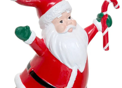 Adorno navideño de Papá Noel de resina roja, 13 cm - 216087