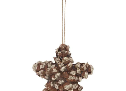 Adorno de corteza de árbol de Navidad, bola o estrella, 10,5 cm - 216126
