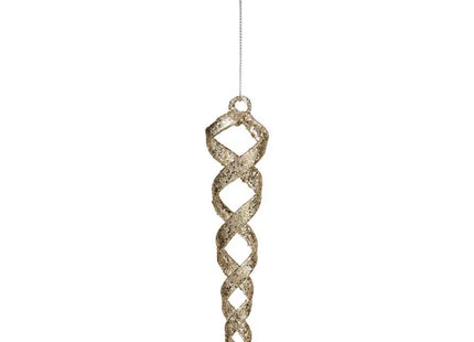 Adorno navideño para árbol de Navidad gotas con franja dorada de 17 cm - 216186