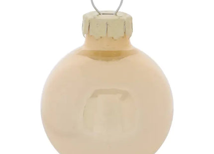 Juego de 15 adornos navideños de cristal dorado, 3cm de diámetro - 216297