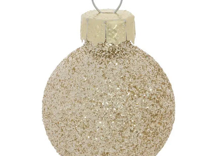 Juego de 15 adornos navideños de cristal dorado, 3cm de diámetro - 216297