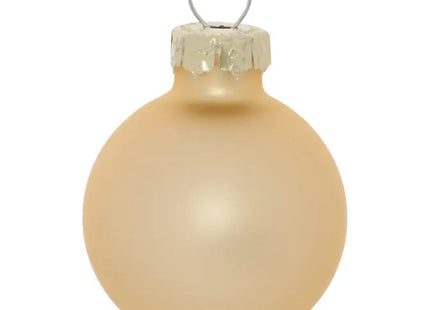 Juego de 15 adornos navideños de cristal rojo y dorado, 3cm de diámetro - 216299