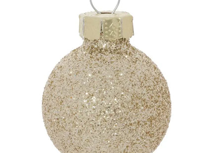 Juego de 15 adornos navideños de cristal rojo y dorado, 3cm de diámetro - 216299