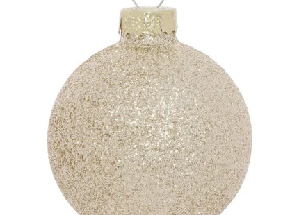 Juego de 10 adornos navideños de cristal dorado, 6 cm de diámetro - 216303