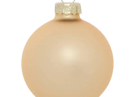 Juego de 10 adornos navideños de cristal rojo y dorado, 6 cm de diámetro - 216305