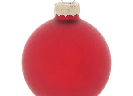 Juego de 22 adornos navideños surtidos de cristal rojo - 216308