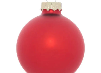 Juego de 22 adornos navideños surtidos de cristal rojo y dorado - 216311