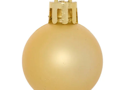 Juego de 35 pequeñas bolas navideñas de plástico dorado - 216341