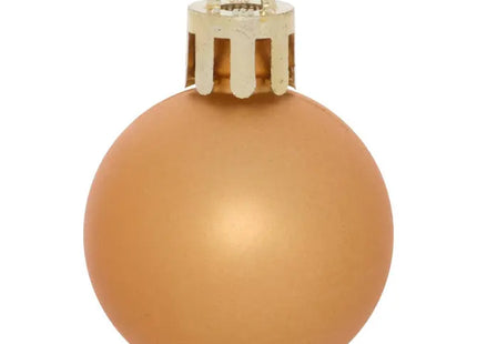 Juego de 35 pequeñas bolas navideñas de plástico color nude - 216345