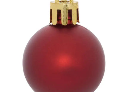Juego de 35 pequeñas bolas navideñas de plástico color granate - 216350