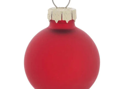 Juego de 15 adornos navideños de cristal rojo, de 3cm de diámetro - 216360