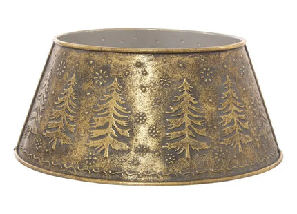 Soporte para árbol de Navidad con adornos metálicos de abeto, 56 cm de - 216394