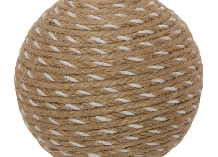 Bola de Navidad de yute natural, 8cm de diámetro  - 216418
