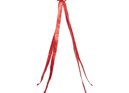 Adorno para la punta del árbol de Navidad con lazo de tela roja, 21 x 180 cm - 216426