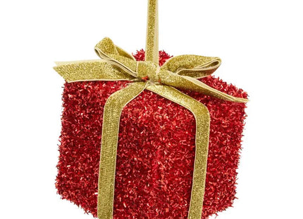 Adorno navideño rojo y blanco para árbol, 12 cm - 216466