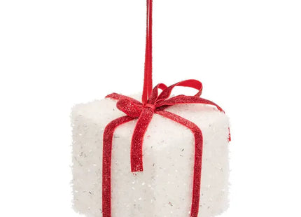 Adorno navideño rojo y blanco para árbol, 12 cm - 216466