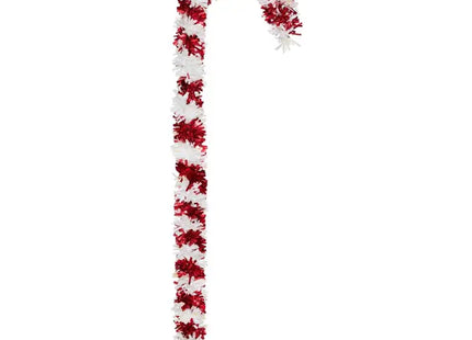 Bastón de caramelo navideño rojo y blanco, 120 cm de altura - 216502