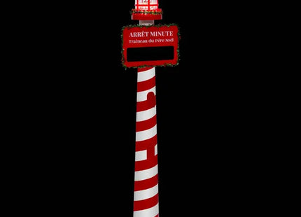 Faro de Papá Noel con luces LED blancas cálidas, 140 cm de altura - 216505