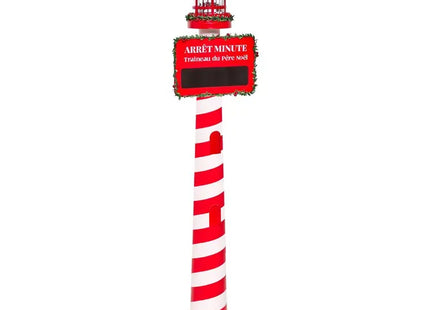 Faro de Papá Noel con luces LED blancas cálidas, 140 cm de altura - 216505