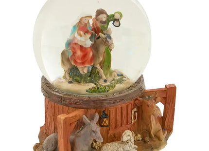 Globo de nieve navideño con belén, 10cm de diámetro - 216630